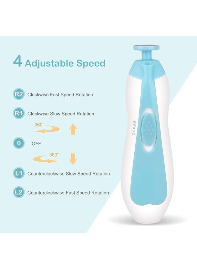 مقص أظافر كهربائي للأطفال – طقم عناية آمن باللون ال - Image 5